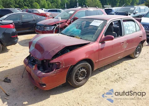 2002 Toyota Corolla Le z USA, uszkodzony, nr VIN 1NXBR12E62Z569519